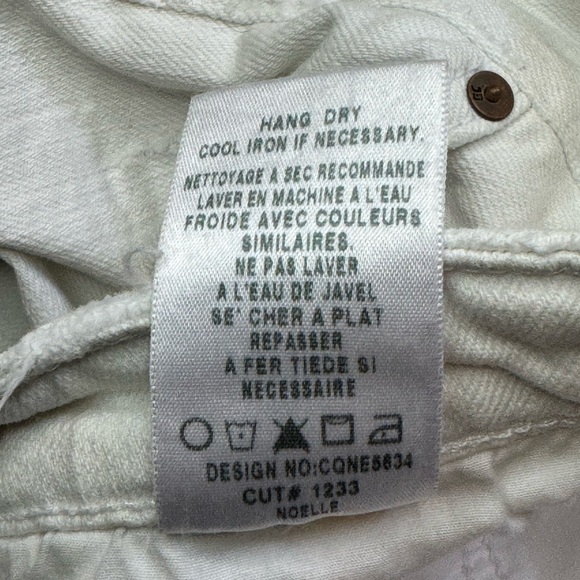 Joes Jeans Sz 29 Jeans White Noelle Slouch High Water Mid Rise Ankle Distressed - Picture 9 of 12
